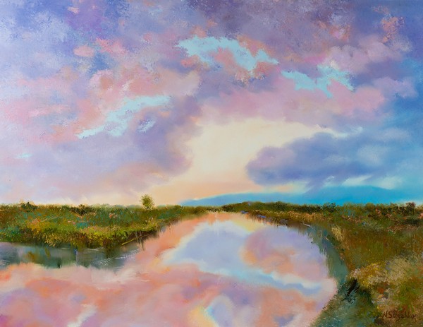 Sky reflection, Oil on canvas 100x130